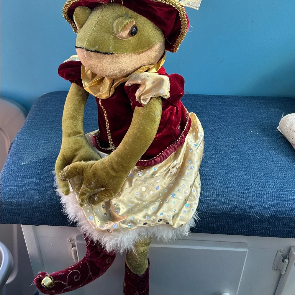 Mark Roberts vintage festive frog deco for Christmas - Picture 2 of 3